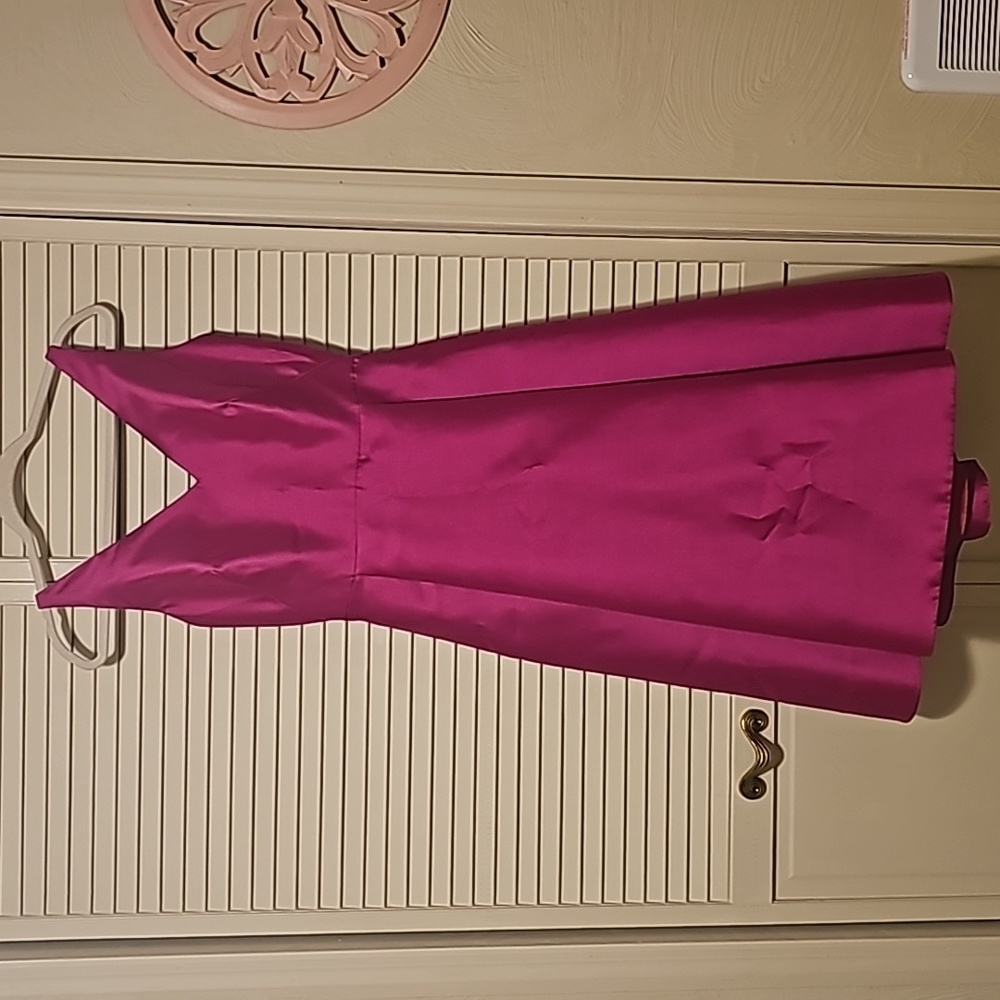 Monique Lhuillier Pink Formal Midi Dress Size 6